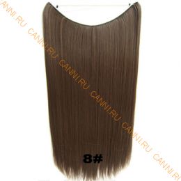 Искусственные термостойкие волосы на леске прямые №008 (60 см) - 100 гр.