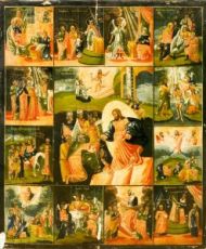 Икона Воскресение Христово с праздниками (копия 18 века)