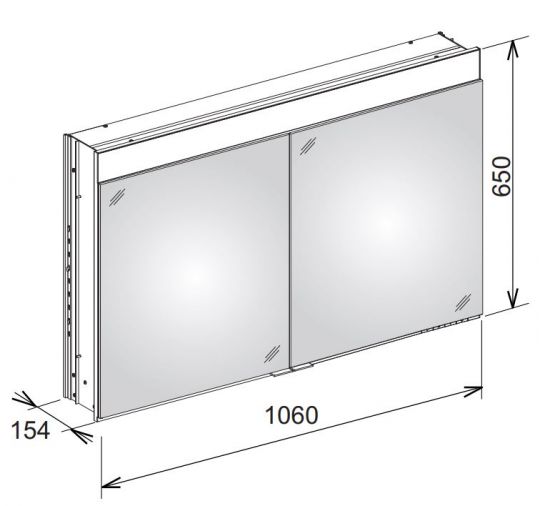 Keuco Edition 400 Зеркальный шкаф для встраиваемого монтажа 21512 106х65 ФОТО