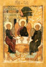 Икона Троица (копия старинной)