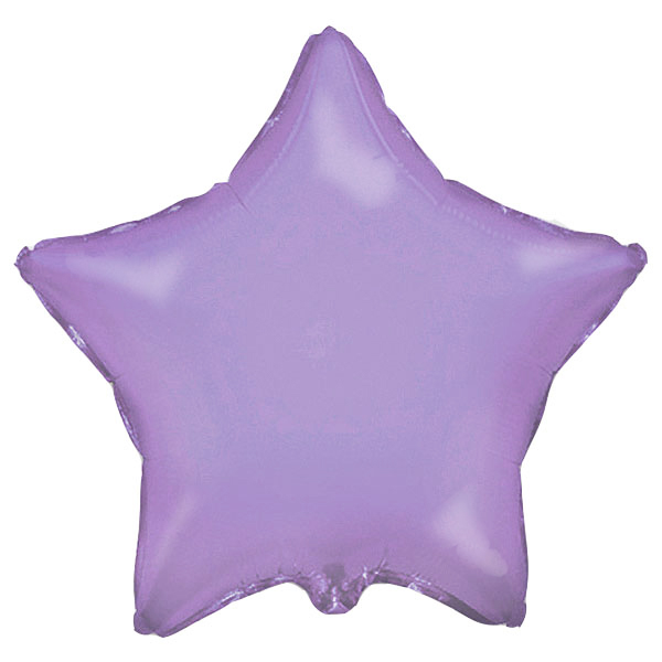 Звезда лиловая большая шар фольгированный с гелием