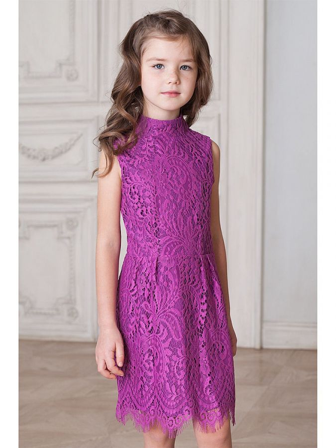 ДИСКОНТ VILATTE F22.134 Платье для девочки розовый
