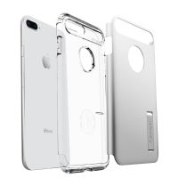 Чехол Spigen Slim Armor для iPhone 8 Plus серебристый