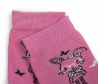 Носки розовые с рисунком для девочки