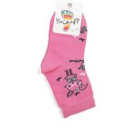 Носки розовые с рисунком для девочки