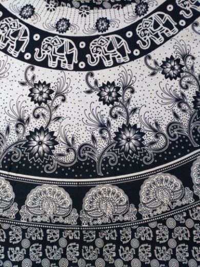 Длинная индийская юбка с запахом, интернет-магазин Ind Bazaar, черно белая расцветка