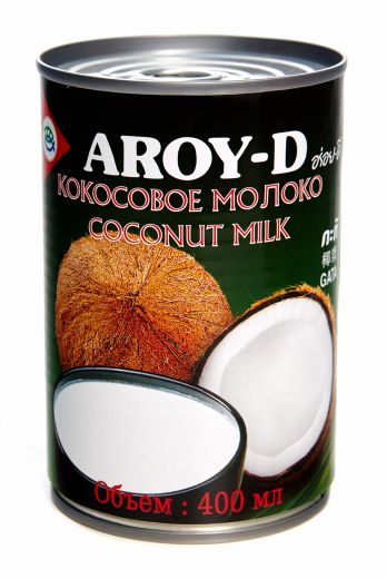 Кокосовое молоко Aroy D 60% кокоса, 17-19% жирности - 400 мл - жесть