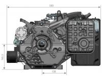 Двигатель Zongshen ZS GB620FE габаритные размеры