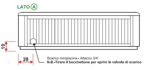 Спа бассейн Gruppo Treesse Antibes 390х228 PANT01BP схема 3