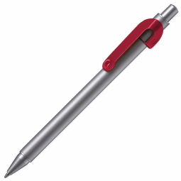серебристые ручки Snake с красным клипом
