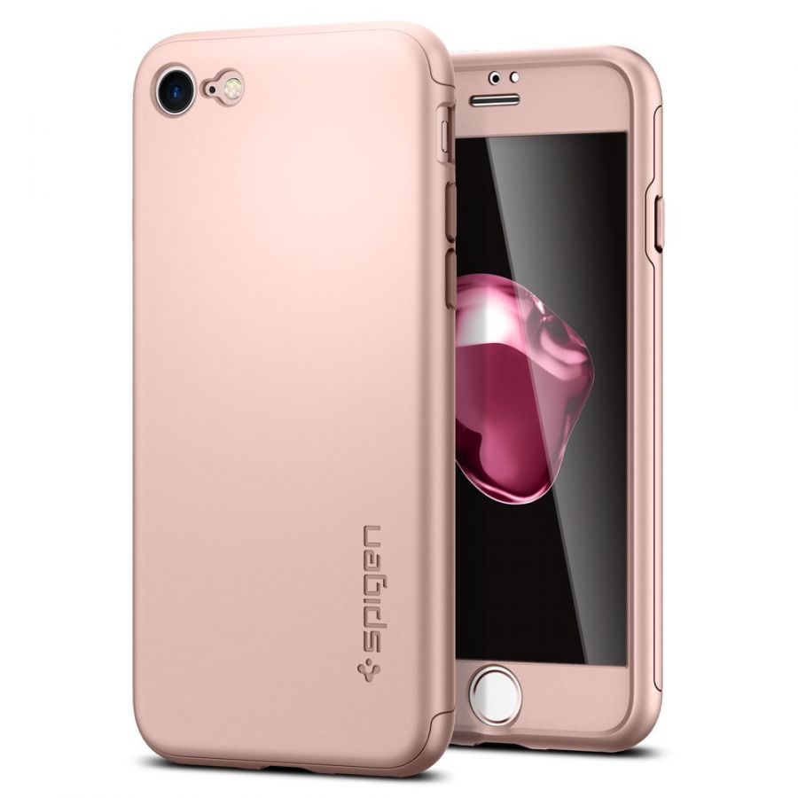 Чехол Spigen Thin Fit 360 для iPhone 7 розовое золото