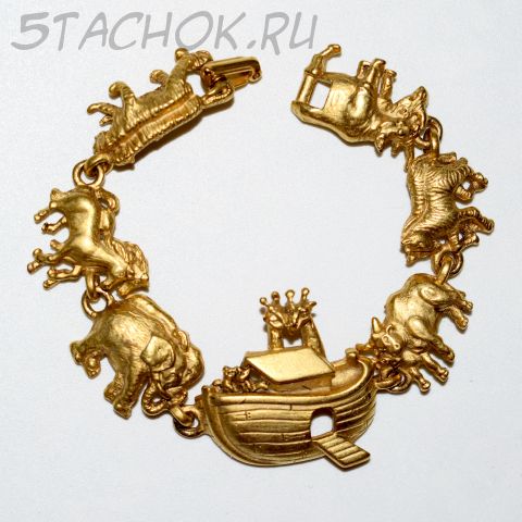 Браслет "Ноев ковчег" цвет античного золота (AJC США)