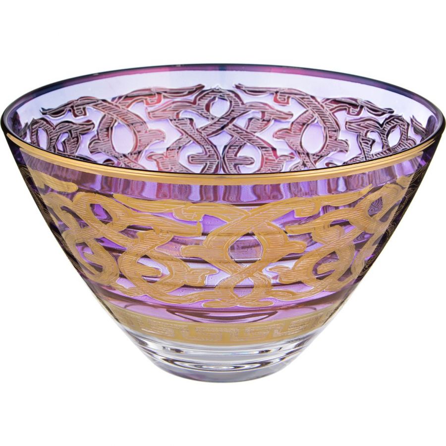 Чаша декоративная "Алессандра", фиолетовая 25 см., h=15 см.