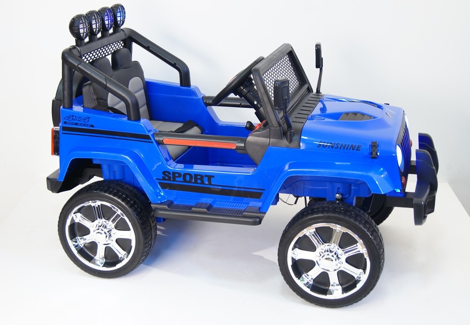 412. Детский электромобиль Jeep Sahara-3 blue