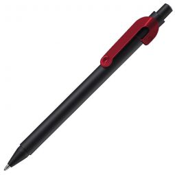 черные ручки с бордовым клипом