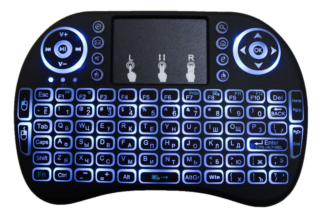 Беспроводная мини-клавиатура PALMEXX со светодиодной подсветкой