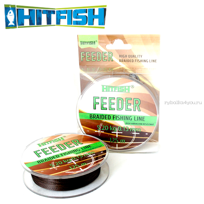 Шнур Hitfish Feeder Braid PE X4 125м / цвет: brown