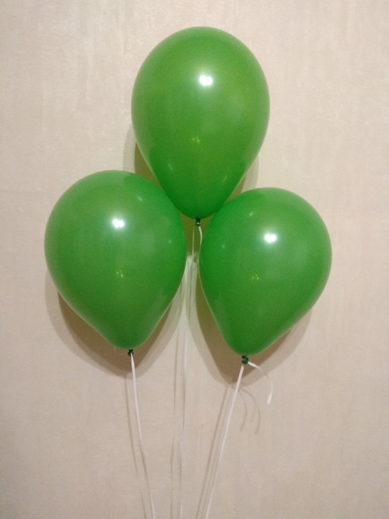 МИНИ зелёный шар маленького размера с гелием