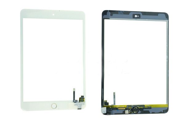 Тачскрин iPad mini 3 (в сборе с кнопкой Home) (с контроллером) (white-gold) Оригинал