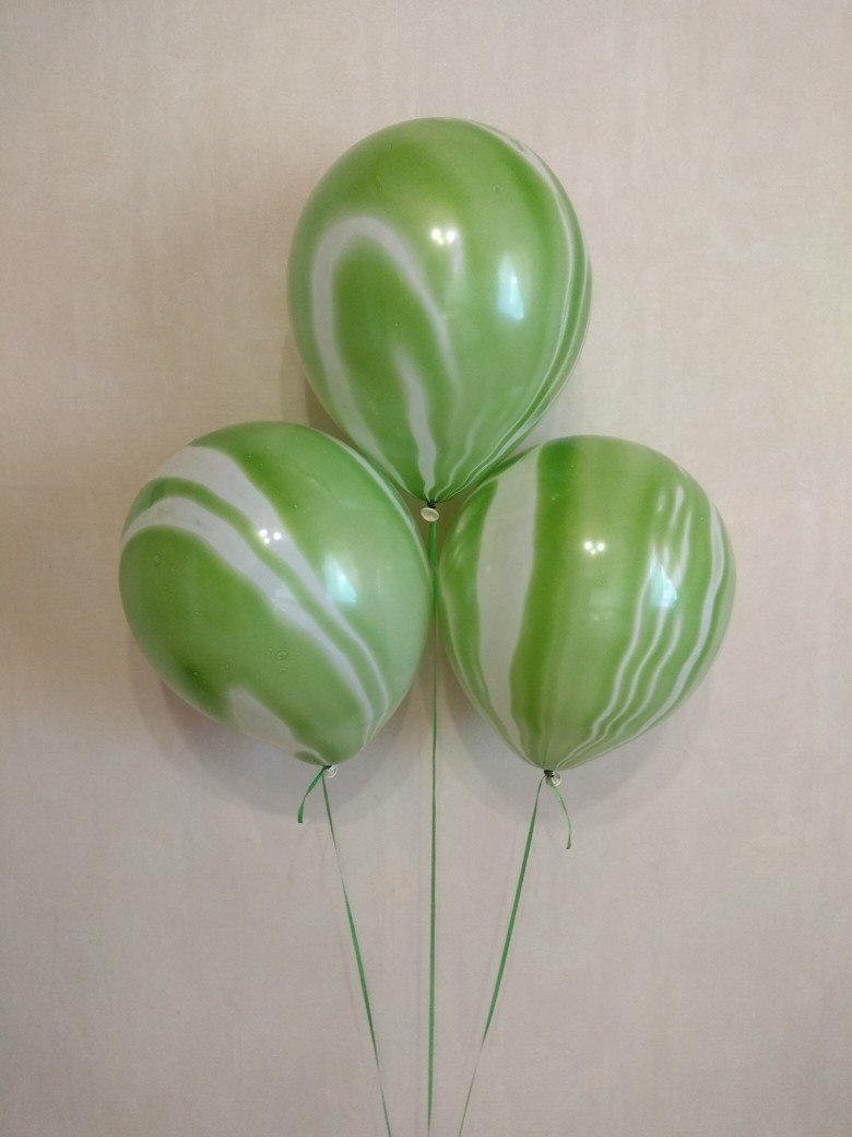 Агат зеленый латексные шары с гелием