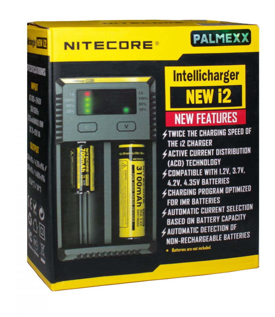 Зарядное устройство NITECORE для аккумуляторных батарей Intellicharger NEW i2