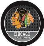 Брелок шайба с цветным логотипом ХК "Chicago Black Hawks"