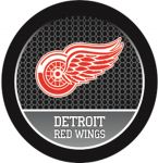 Брелок шайба с цветным логотипом ХК "Detroit Red Wings"