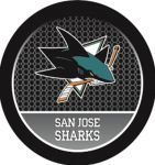 Брелок шайба с цветным логотипом ХК "San Jose Sharks"