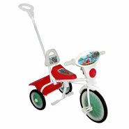 Детский велосипед "Малыш" 09/2, метал. колеса, упр. ручка, доп. подножка, красный