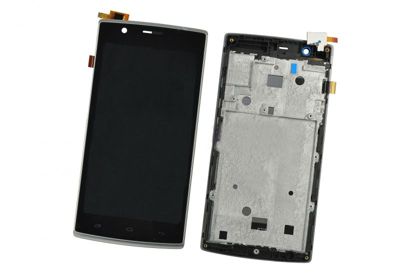 LCD (Дисплей) Fly FS501 Nimbus 3 (в сборе с тачскрином) (в раме) (grey) Оригинал