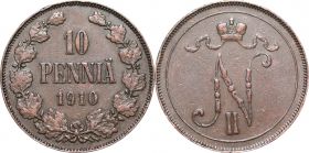 Русская Финляндия 10 пенни 1910 года (1693)