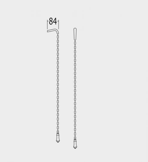 Devon&Devon Blues ручка, цепочка и рычаг для высокого бачка. схема 1
