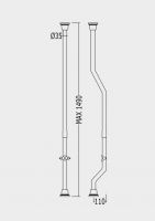 Devon&Devon Westminster патрубок для высокого бачка (зажим-держатель и коллекторы) схема 1
