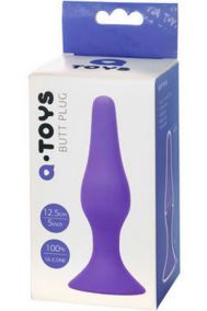 Анальная пробка Toyfa A-toys Butt Plug фиолетовая, 9,5*2,8 см
