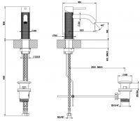 Gessi Meccanica смеситель для раковины 54201 схема 1