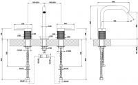 Gessi Meccanica смеситель для раковины 54212 схема 1