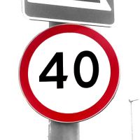 Дорожный знак 3.24 Ограничение скорости 40км/ч
