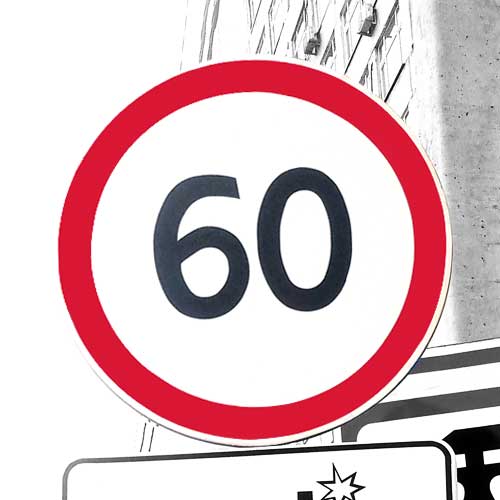 Дорожный знак 3.24 "Ограничение скорости" 60км/ч