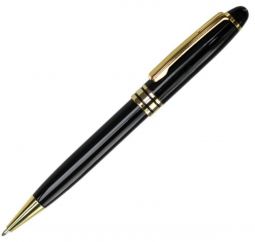 ручки черные с золотистым с логотипом