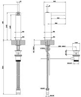 Высокий смеситель для раковины Gessi Rettangolo Cascata 11983 схема 1