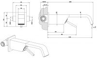 Gessi Rettangolo XL смеситель для раковины 26295 схема 1