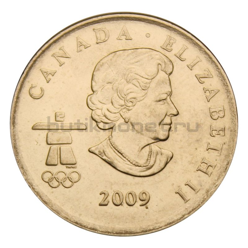 25 центов 2009 Канада Лыжные гонки (Олимпийские игры в Ванкувере)