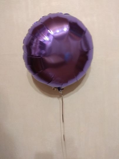 Круг лиловый шар фольгированный с гелием