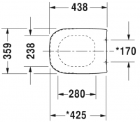 Крышка для унитаза Duravit D-Code с автоматическим закрыванием 006739 схема 1
