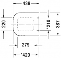 Крышка для унитаза Duravit P3 Comforts 002041 схема 1
