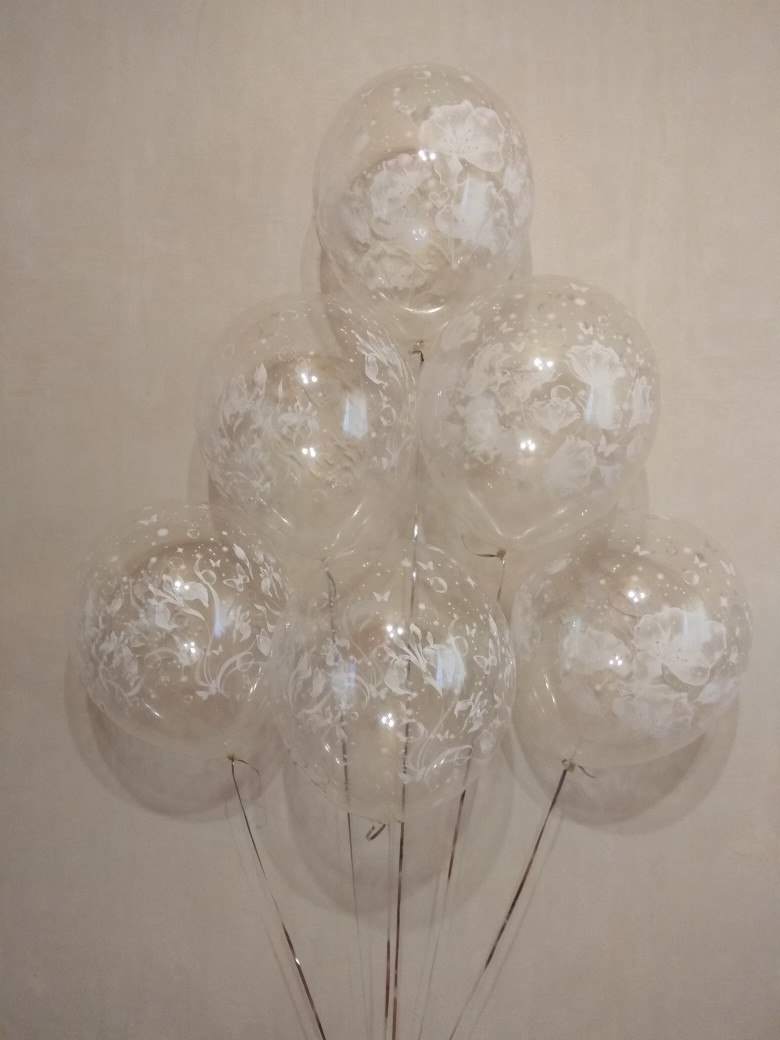 Фантазия прозрачные латексные шары с гелием