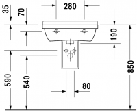 Раковина для ванной Duravit Starck 3 030055 55х43 см схема 7