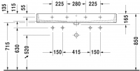 Раковина Duravit Vero Air двойная 120х47 235012 схема 2