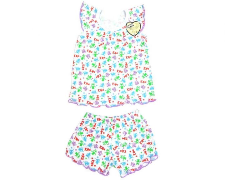 Пижама для девочек: футболка, шорты FC-PJ069-RB (01656) Мамин Малыш
