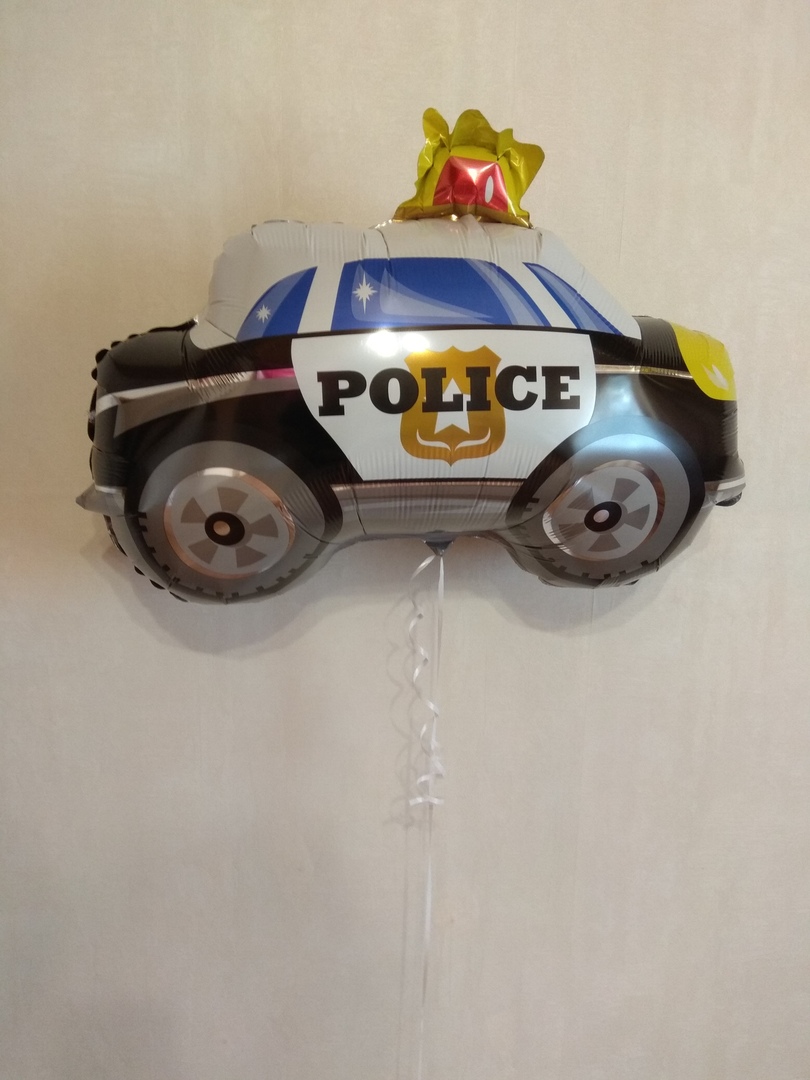 Полицейская машина фольгированный шар с гелием
